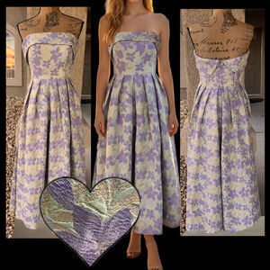 Petal and Pup Rhea Strapless Silicone Grip Around Top Sage Midi Dress Size M